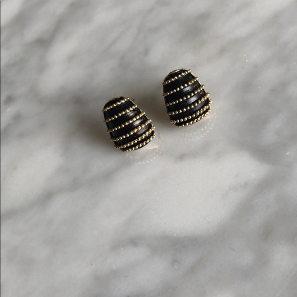 black and gold studs, anthropologie